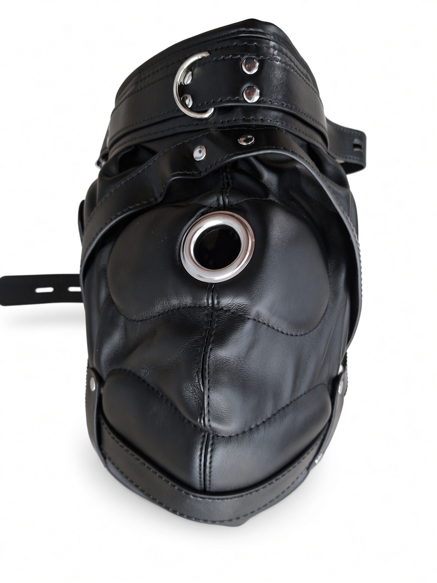 Glanzende of matte sensory-deprivation hood van nep leer - Afbeelding 5