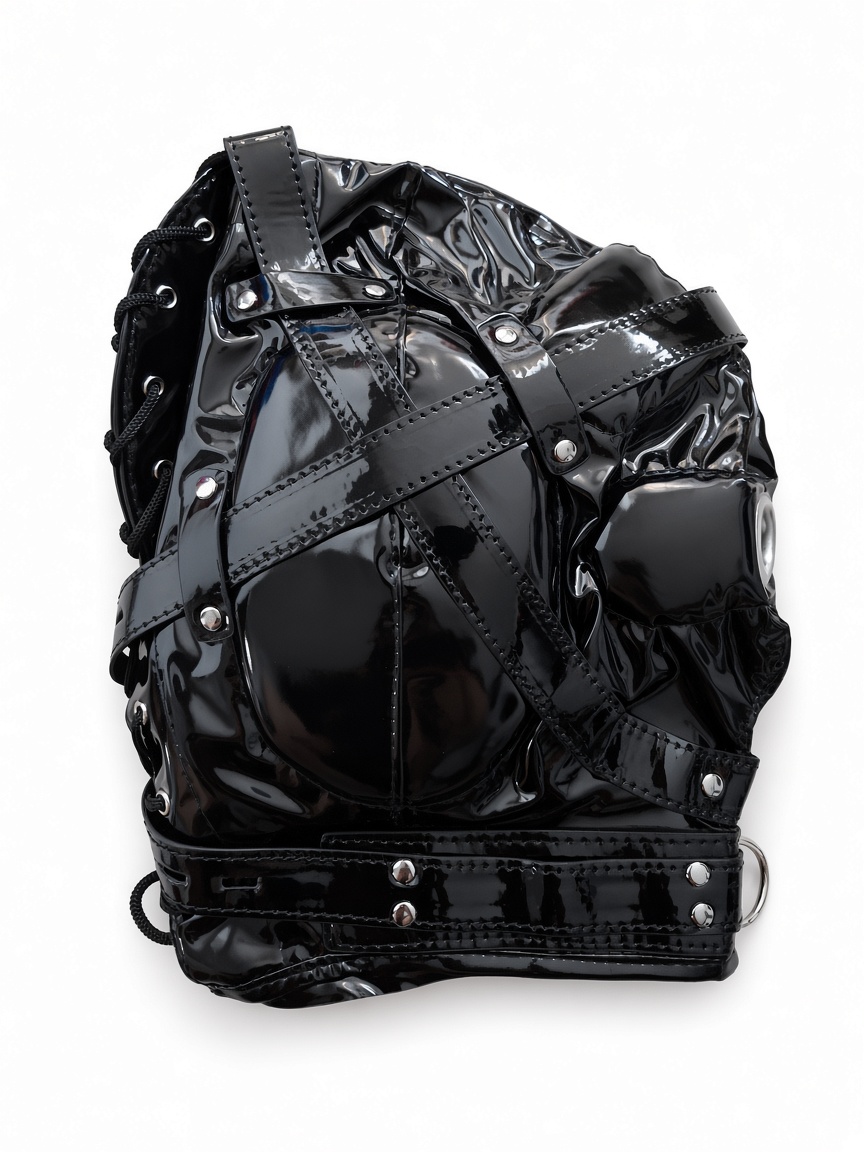 Glanzende of matte sensory-deprivation hood van nep leer - Afbeelding 2
