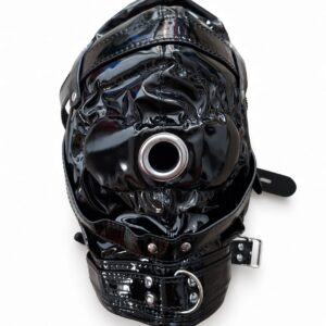 Glanzende of matte sensory-deprivation hood van nep leer