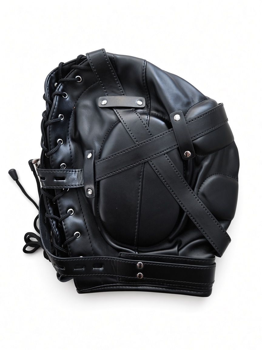Glanzende of matte sensory-deprivation hood van nep leer - Afbeelding 3